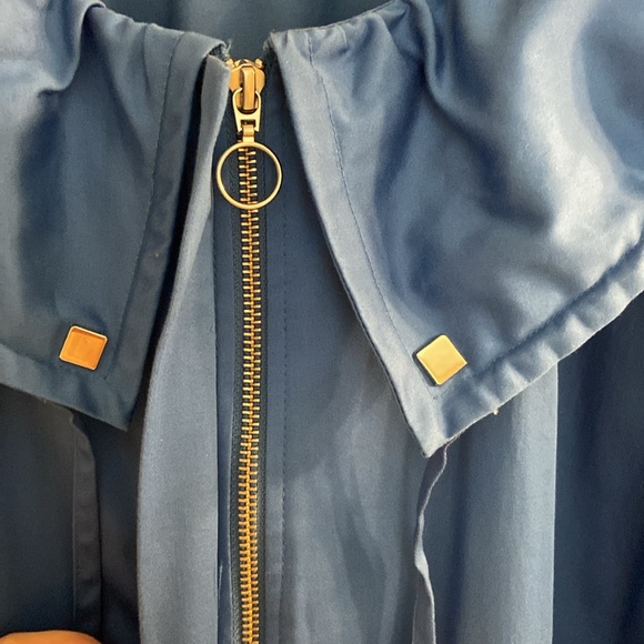 4X Catherines Cotton Jacket with Statement Collar, Front Zip, and Pockets - Picture 6 of 13